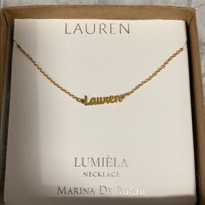 New Lumiela gold finish “Lauren” necklace